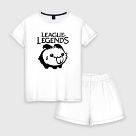 Женская пижама с шортиками хлопок с принтом League of Legends в городе Новоалтайск, 100% хлопок | футболка прямого кроя, шорты свободные с широкой мягкой резинкой | league of legends | lol | азир | акали | алистар | амуму | анивия | ари | атрокс | воин | вуконг | гарен | лига легенд | лига оф легенд | лол | маг | поддержка | стрелок | танк