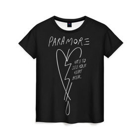 Женская футболка 3D с принтом Paramore в городе Новоалтайск, 100% полиэфир ( синтетическое хлопкоподобное полотно) | прямой крой, круглый вырез горловины, длина до линии бедер | paramore | riot | группы | музыка | панк | поп | рок | хейли уильямс