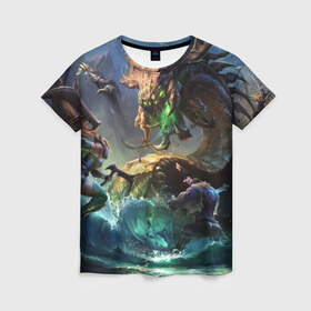 Женская футболка 3D с принтом League of legends в городе Новоалтайск, 100% полиэфир ( синтетическое хлопкоподобное полотно) | прямой крой, круглый вырез горловины, длина до линии бедер | art | fantasy | game art | illustration | league of legends | арт | драконы | лига легенд | персонаж | рпг | стратегия | фантастика