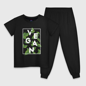 Детская пижама хлопок с принтом Vegan в городе Новоалтайск, 100% хлопок |  брюки и футболка прямого кроя, без карманов, на брюках мягкая резинка на поясе и по низу штанин
 | веган | веганство | вегетарианец | вегетарианство | еда | защита | зеленый | земля | листья | мир | охрана | позиция | природа