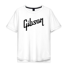 Мужская футболка хлопок Oversize с принтом Gibson в городе Новоалтайск, 100% хлопок | свободный крой, круглый ворот, “спинка” длиннее передней части | gibson | гибсон