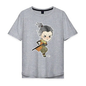 Мужская футболка хлопок Oversize с принтом Sekiro art в городе Новоалтайск, 100% хлопок | свободный крой, круглый ворот, “спинка” длиннее передней части | bloodborne | dark souls | game | sekiro | sekiro: shadows die twice | бладборн | дарк солс | игры | иероглиф | кандзи | секиро | тень умирает дважды | японские