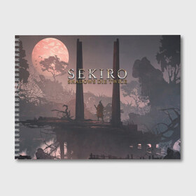 Альбом для рисования с принтом Sekiro Shadows Die Twice в городе Новоалтайск, 100% бумага
 | матовая бумага, плотность 200 мг. | bloodborne | dark souls | game | sekiro | sekiro: shadows die twice | бладборн | дарк солс | игры | иероглиф | кандзи | секиро | тень умирает дважды | японские