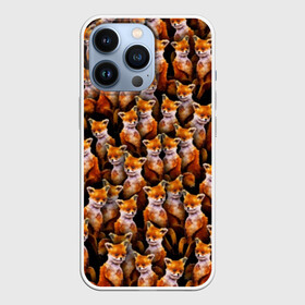 Чехол для iPhone 13 Pro с принтом Упоротые лисы в городе Новоалтайск,  |  | fox | животные | лис | лиса | лисичка | мем | паттрен | рыжий | толпа | упортый | фыр фыр