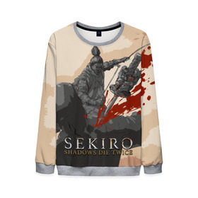 Мужской свитшот 3D с принтом SEKIRO SHADOWS DIE TWICE в городе Новоалтайск, 100% полиэстер с мягким внутренним слоем | круглый вырез горловины, мягкая резинка на манжетах и поясе, свободная посадка по фигуре | bloodborne | dark souls | from software | sekiro shadows die twice | дважды | ниндзя | самурай | секиро | синоби | сложна | сложная игра | тени | умирают | япония