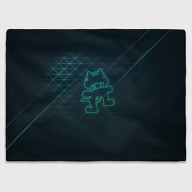 Плед 3D с принтом Monstercat в городе Новоалтайск, 100% полиэстер | закругленные углы, все края обработаны. Ткань не мнется и не растягивается | monstercat | клуб | клубная музыка | кот | котенок | кошка | лейбл | монстар | монстар кет | монстер | музыка | танцевальная музыка | электронная | электронная музыка