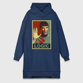 Платье-худи хлопок с принтом Спок в городе Новоалтайск,  |  | spock | star fleet | star trek | uss enterprise | академия звёздного флота | дискавери | звёздный путь | звёздный флот | кино | космический корабль | космос | спок | стар трек | энтерпрайз