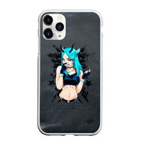 Чехол для iPhone 11 Pro Max матовый с принтом Фанатка Metallica в городе Новоалтайск, Силикон |  | metallica | аниме | голубые волосы | девушка | металл | металлика | музыка | неформалка | рожки | рок | фанатка