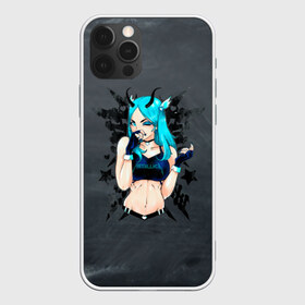 Чехол для iPhone 12 Pro Max с принтом Фанатка Metallica в городе Новоалтайск, Силикон |  | metallica | аниме | голубые волосы | девушка | металл | металлика | музыка | неформалка | рожки | рок | фанатка