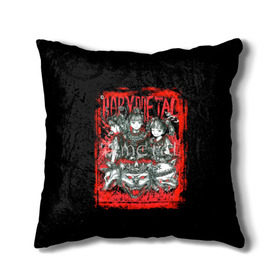 Подушка 3D с принтом babymetal anime в городе Новоалтайск, наволочка – 100% полиэстер, наполнитель – холлофайбер (легкий наполнитель, не вызывает аллергию). | состоит из подушки и наволочки. Наволочка на молнии, легко снимается для стирки | black | metall | аниме | бэбиметал | волки | девочки | рамка | рок | тяжелаямузыка | тянки