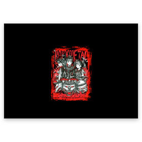 Поздравительная открытка с принтом babymetal anime в городе Новоалтайск, 100% бумага | плотность бумаги 280 г/м2, матовая, на обратной стороне линовка и место для марки
 | black | metall | аниме | бэбиметал | волки | девочки | рамка | рок | тяжелаямузыка | тянки