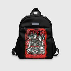 Детский рюкзак 3D с принтом babymetal anime в городе Новоалтайск, 100% полиэстер | лямки с регулируемой длиной, сверху петелька, чтобы рюкзак можно было повесить на вешалку. Основное отделение закрывается на молнию, как и внешний карман. Внутри дополнительный карман. По бокам два дополнительных кармашка | black | metall | аниме | бэбиметал | волки | девочки | рамка | рок | тяжелаямузыка | тянки