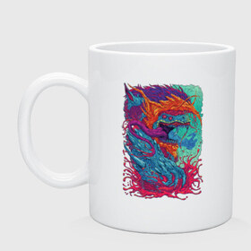 Кружка с принтом Hyper Beast в городе Новоалтайск, керамика | объем — 330 мл, диаметр — 80 мм. Принт наносится на бока кружки, можно сделать два разных изображения | Тематика изображения на принте: action | blood | cs go | dragon | shooter | skins | аниме | дракон | игра | когти | контр страйк | краска | красочный | кровь | оружие | скин | скины | страшный | стрельба | турнир | фэнтази | фэнтези | шутер | экшен | язык