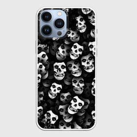 Чехол для iPhone 13 Pro Max с принтом Призраки Мисфитс в городе Новоалтайск,  |  | misfits | punk | punk rock | rock | лицо | мисфитс | панк | панк рок | паттрен | призрак | рок | скелет | череп | черно белый