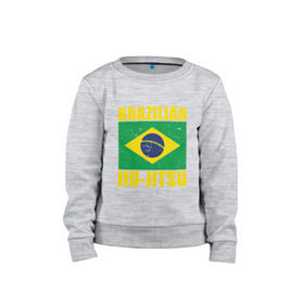 Детский свитшот хлопок с принтом Brazilian Jiu Jitsu в городе Новоалтайск, 100% хлопок | круглый вырез горловины, эластичные манжеты, пояс и воротник | Тематика изображения на принте: box | boxing | bruce lee | champion | dragon | fight | fighter | judo | muay thai | team | tiger | ufc | али | боевые | боец | бой | бокс | боксер | борьба | брюс ли | воин | дзюдо | дракон | единоборства | искусство | карате | контакт | кулак | лев