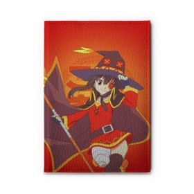 Обложка для автодокументов с принтом KonoSuba. Мегумин в городе Новоалтайск, натуральная кожа |  размер 19,9*13 см; внутри 4 больших “конверта” для документов и один маленький отдел — туда идеально встанут права | kono suba | konosuba | megumin | аниме | богиня благославляет этот прекрасный мир | да будет благословенен этот прекрасный мир | коно суба | коносуба | манга | мегумин | мэгумин