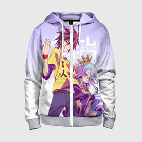 Детская толстовка 3D на молнии с принтом No Game No Life в городе Новоалтайск, 100% полиэстер |  манжеты и пояс оформлены широкой мягкой резинкой, двухслойный капюшон со шнурком для регулировки, спереди карманы и застежка-молния
 | no game no life | аниме | без игры жизни нет | манга | нет игры   нет жизни | сора и сиро | широ