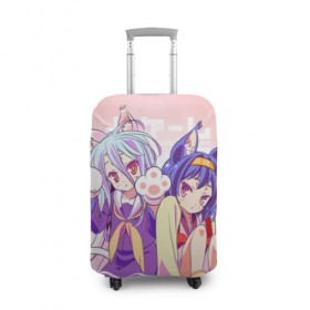 Чехол для чемодана 3D с принтом No Game No Life в городе Новоалтайск, 86% полиэфир, 14% спандекс | двустороннее нанесение принта, прорези для ручек и колес | ngnl | no game no life | аниме | без игры жизни нет | изуна | манга | нет игры   нет жизни | сора и сиро | широ