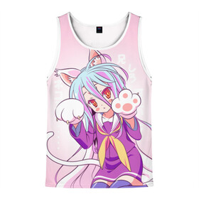 Мужская майка 3D с принтом No Game No Life в городе Новоалтайск, 100% полиэстер | круглая горловина, приталенный силуэт, длина до линии бедра. Пройма и горловина окантованы тонкой бейкой | ngnl | no game no life | аниме | без игры жизни нет | изуна | манга | нет игры   нет жизни | сора и сиро | широ
