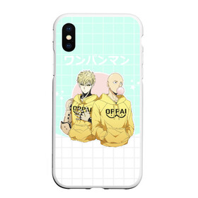 Чехол для iPhone XS Max матовый с принтом Genos adn Saitama в городе Новоалтайск, Силикон | Область печати: задняя сторона чехла, без боковых панелей | anime | hero | man | ok | ok hero | one | one punch | punch | superhero | аниме | ванпанч | ванпачмен | генос | один удар | сайтама | супергерой
