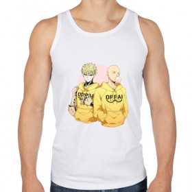 Мужская майка хлопок с принтом Genos and Saitama в городе Новоалтайск, 100% хлопок |  | anime | hero | man | ok | ok hero | one | one punch | punch | superhero | аниме | ванпанч | ванпачмен | генос | один удар | сайтама | супергерой