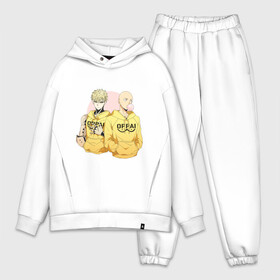 Мужской костюм хлопок OVERSIZE с принтом Genos and Saitama в городе Новоалтайск,  |  | anime | hero | man | ok | ok hero | one | one punch | punch | superhero | аниме | ванпанч | ванпачмен | генос | один удар | сайтама | супергерой