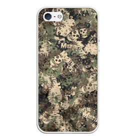 Чехол для iPhone 5/5S матовый с принтом Misfits камуфляж в городе Новоалтайск, Силикон | Область печати: задняя сторона чехла, без боковых панелей | Тематика изображения на принте: misfits | punk | punk rock | rock | камуфляж | лицо | милитари | мисфитс | панк | панк рок | паттрен | призрак | рок | скелет | хаки | череп