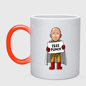 Кружка хамелеон с принтом One Punch Man в городе Новоалтайск, керамика | меняет цвет при нагревании, емкость 330 мл | Тематика изображения на принте: one punch man | onepunchman | oppai | аниме | ван панч мен | ванпанчмен | манга | сайтама | супергерои | человек один удар