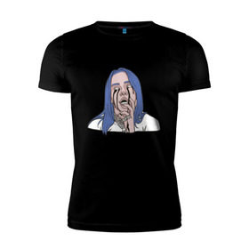 Мужская футболка премиум с принтом Billie Eilish в городе Новоалтайск, 92% хлопок, 8% лайкра | приталенный силуэт, круглый вырез ворота, длина до линии бедра, короткий рукав | ailish | billi | billie eilish | bury a friend | copycat | crown | dont smile at me | lovely | music | my boy | party favor | pop | били | билли айлиш | девушка | музыка | певица | поп | эйлиш