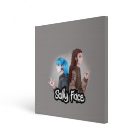 Холст квадратный с принтом Sally Face в городе Новоалтайск, 100% ПВХ |  | blue | diane | face | fisher | gizmo | henry | johnson | killer | larry | sally | генри | гизмо | джонсон | диана | ларри | лицо | салли | фейс | фишер