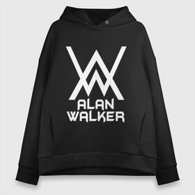 Женское худи Oversize хлопок с принтом Alan Walker в городе Новоалтайск, френч-терри — 70% хлопок, 30% полиэстер. Мягкий теплый начес внутри —100% хлопок | боковые карманы, эластичные манжеты и нижняя кромка, капюшон на магнитной кнопке | alan walker | алан валкер | алан волкер | алан уокер | диджей | музыка | музыкант | песни