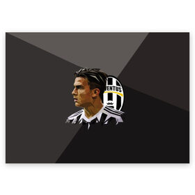 Поздравительная открытка с принтом Paulo Dybala в городе Новоалтайск, 100% бумага | плотность бумаги 280 г/м2, матовая, на обратной стороне линовка и место для марки
 | Тематика изображения на принте: juventus | paulo dybala | аргентинец | лицо | нападающий | пауло дибало | фото | футбол | футболист | ювентус