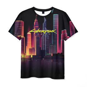 Мужская футболка 3D с принтом Cyberpunk 2077 в городе Новоалтайск, 100% полиэфир | прямой крой, круглый вырез горловины, длина до линии бедер | Тематика изображения на принте: 2077 | cd projekt red | cyberpunk | cyberpunk 2077 | game | арт | будущее | видеоигра | игра | киберпанк 2077 | киборг | киборги
