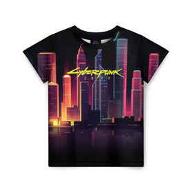 Детская футболка 3D с принтом Cyberpunk 2077 в городе Новоалтайск, 100% гипоаллергенный полиэфир | прямой крой, круглый вырез горловины, длина до линии бедер, чуть спущенное плечо, ткань немного тянется | Тематика изображения на принте: 2077 | cd projekt red | cyberpunk | cyberpunk 2077 | game | арт | будущее | видеоигра | игра | киберпанк 2077 | киборг | киборги