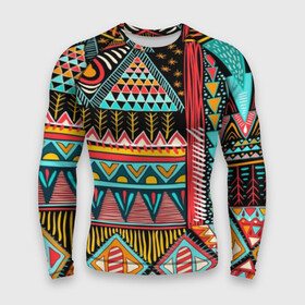 Мужской рашгард 3D с принтом Африканский стиль в городе Новоалтайск,  |  | africa | african | pattern | style | trend | африка | африканский стиль | геометрия | мода | орнамент | паттерн | стиль | тренд