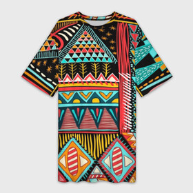 Платье-футболка 3D с принтом Африканский стиль в городе Новоалтайск,  |  | africa | african | pattern | style | trend | африка | африканский стиль | геометрия | мода | орнамент | паттерн | стиль | тренд