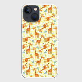 Чехол для iPhone 13 mini с принтом Жирафики в городе Новоалтайск,  |  | giraffe | pattern | животные | жираф | паттерн | текстура