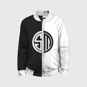 Детский бомбер 3D с принтом Team SoloMid в городе Новоалтайск, 100% полиэстер | застегивается на молнию, по бокам два кармана без застежек, мягкие манжеты, по низу бомбера и на воротнике — эластичная резинка | Тематика изображения на принте: league of legends | lol | азир | акали | алистар | амуму | анивия | ари | атрокс | воин | вуконг | гарен | лига легенд | лига оф легенд | лол | маг | поддержка | стрелок | танк
