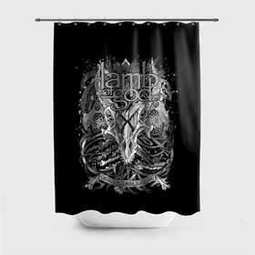 Штора 3D для ванной с принтом Lamb of God в городе Новоалтайск, 100% полиэстер | плотность материала — 100 г/м2. Стандартный размер — 146 см х 180 см. По верхнему краю — пластиковые люверсы для креплений. В комплекте 10 пластиковых колец | death metal | lamb of god | log | грув метал | группы | метал | музыка | рок | трэш