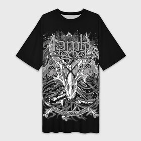 Платье-футболка 3D с принтом Lamb of God в городе Новоалтайск,  |  | Тематика изображения на принте: death metal | lamb of god | log | грув метал | группы | метал | музыка | рок | трэш