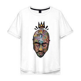 Мужская футболка хлопок Oversize с принтом 2pac Тупак Шакур в городе Новоалтайск, 100% хлопок | свободный крой, круглый ворот, “спинка” длиннее передней части | Тематика изображения на принте: 2pac | hip hop | rap | абстракция | граффити | краски | лицо | рэп | тупак | хип хоп | шакур