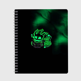 Тетрадь с принтом Thresh - League of Legends в городе Новоалтайск, 100% бумага | 48 листов, плотность листов — 60 г/м2, плотность картонной обложки — 250 г/м2. Листы скреплены сбоку удобной пружинной спиралью. Уголки страниц и обложки скругленные. Цвет линий — светло-серый
 | league of legends | lol | азир | акали | алистар | амуму | анивия | ари | атрокс | воин | вуконг | гарен | лига легенд | лига оф легенд | лол | маг | поддержка | стрелок | танк