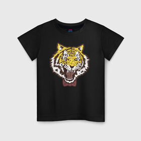Детская футболка хлопок с принтом Yuri Plisetsky Style Tiger в городе Новоалтайск, 100% хлопок | круглый вырез горловины, полуприлегающий силуэт, длина до линии бедер | tiger | yuri on ice | yuri plisetsky | тигр | юри на льду | юрий плисецкий