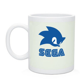 Кружка с принтом Sonic Sega в городе Новоалтайск, керамика | объем — 330 мл, диаметр — 80 мм. Принт наносится на бока кружки, можно сделать два разных изображения | Тематика изображения на принте: sega | sonic | еж соник | сега | соник