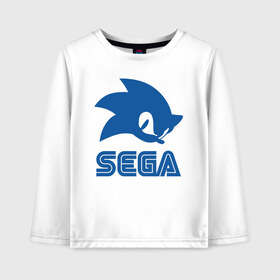 Детский лонгслив хлопок с принтом Sonic Sega в городе Новоалтайск, 100% хлопок | круглый вырез горловины, полуприлегающий силуэт, длина до линии бедер | sega | sonic | еж соник | сега | соник