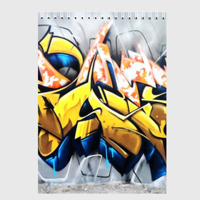 Скетчбук с принтом Street art в городе Новоалтайск, 100% бумага
 | 48 листов, плотность листов — 100 г/м2, плотность картонной обложки — 250 г/м2. Листы скреплены сверху удобной пружинной спиралью | Тематика изображения на принте: grafiti | paint | street art | urban | город | граффити | искусство | кирпичи | краски | рисунки | стена | улицы | уличное искусство