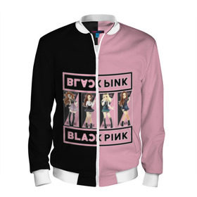 Мужской бомбер 3D с принтом BlackPink  в городе Новоалтайск, 100% полиэстер | застегивается на молнию, по бокам два кармана без застежек, по низу бомбера и на воротнике - эластичная резинка | black | blackpink | chae | jennie | jisoo | k pop | kim | lalisa | lisa | manoban | park | pink | rose | young | дженни | джису | ён | ким | лалиса | лиса | манобан | пак | розэ | че