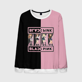 Мужской свитшот 3D с принтом BlackPink  в городе Новоалтайск, 100% полиэстер с мягким внутренним слоем | круглый вырез горловины, мягкая резинка на манжетах и поясе, свободная посадка по фигуре | black | blackpink | chae | jennie | jisoo | k pop | kim | lalisa | lisa | manoban | park | pink | rose | young | дженни | джису | ён | ким | лалиса | лиса | манобан | пак | розэ | че