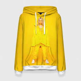 Женская толстовка 3D с принтом Billie Eilish в городе Новоалтайск, 100% полиэстер  | двухслойный капюшон со шнурком для регулировки, мягкие манжеты на рукавах и по низу толстовки, спереди карман-кенгуру с мягким внутренним слоем. | bad guy | bellyache | billie eilish | bury a friend | ocean eyes | when we all fall asleep where do we go | билли айлиш | музыка | певица