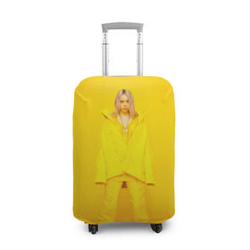 Чехол для чемодана 3D с принтом Billie Eilish в городе Новоалтайск, 86% полиэфир, 14% спандекс | двустороннее нанесение принта, прорези для ручек и колес | bad guy | bellyache | billie eilish | bury a friend | ocean eyes | when we all fall asleep where do we go | билли айлиш | музыка | певица